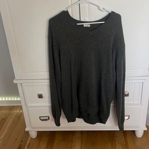 John Galt Dark Gray Nikki V-Neck Sweater
